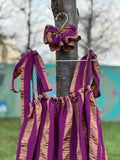 Handmade Striped Dress With Big Bows