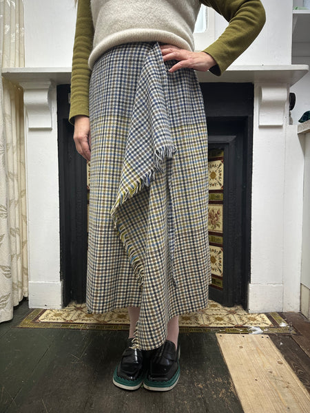 Handmade Wool Blanket Wrap Skirt